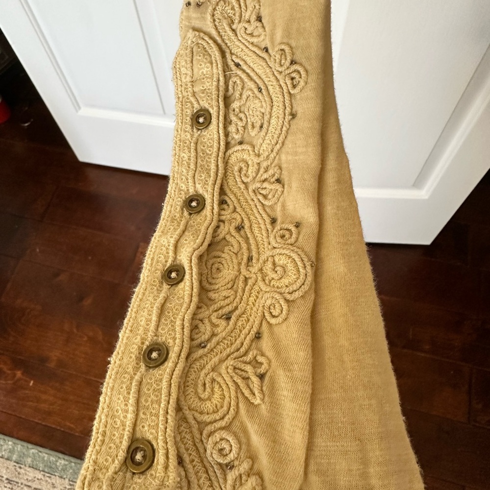 NWT FREE PEOPLE “HOOKED ON YOU” MOCK NECK TOP IN WHEAT SIZE MED - Picture 6 of 13